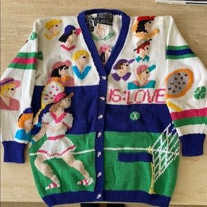 Berek Sweater Wimbledon Tennis Theme